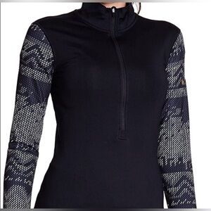 Nike Pro Hyperwarm Nordic Dri-FIT Half Zip Pullover Small Black Athletic Womens